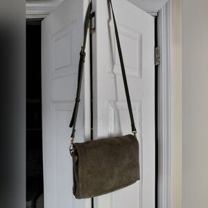 Olive Green Suede Purse